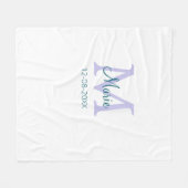 lila grünes Datum Fleecedecke (Vorderseite (Horizontal))