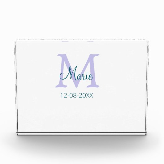 lila grünes Datum Fotoblock (Vorderseite)