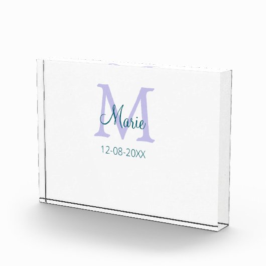 lila grünes Datum Fotoblock (Rechts)