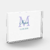 lila grünes Datum Fotoblock (Links)