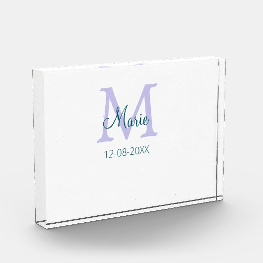 lila grünes Datum Fotoblock (Links)