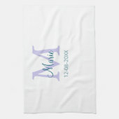 lila grünes Datum Geschirrtuch (Vertikal)