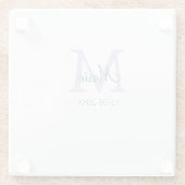 lila grünes Datum Glasuntersetzer (Rückseite)