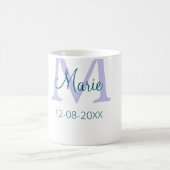 lila grünes Datum Kaffeetasse (Mittel)