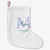 lila grünes Datum Kleiner Weihnachtsstrumpf (Vorderseite)