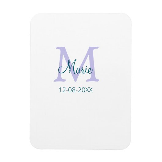 lila grünes Datum Magnet (Vertikal)