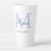 lila grünes Datum Milchtasse (Vorderseite)