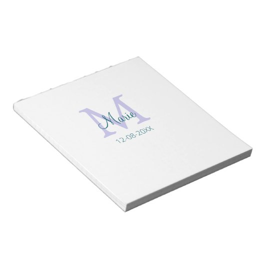 lila grünes Datum Notizblock (angewinkelt)