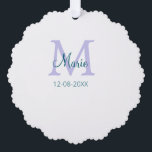 lila grünes Datum Ornament Karte<br><div class="desc">schönes Design</div>