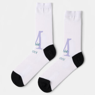 lila grünes Datum Socken