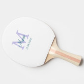 lila grünes Datum Tischtennis Schläger (Seitenansicht)