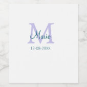 lila grünes Datum Weinetikett (Einzelnes Label)