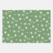 Lila grünes Dusty Pink Weihnachten Schneeflocke Se Geschenkpapier Set (Vorderseite 2)