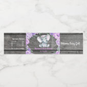 Lila grünes Flaschenetikett für Mädchen Wasserflaschenetikett (Einzelnes Label)