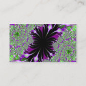 lila grünes Fraktal Visitenkarte (Rückseite)