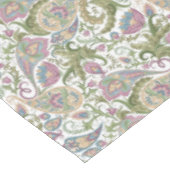 Lila grünes mehrfarbiges Floral Paisley Tischdecke (Schrägansicht)