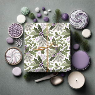 Lila grünes Muster#17 ID1009 Geschenkpapier