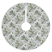 Lila grünes Muster#17 ID1009 Polyester Weihnachtsbaumdecke (Vorderseite)