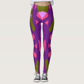 Lila Grünes Rosa Traumstrecke Airolo - Gletsch Leggings (Vorderseite)