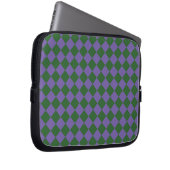Lila grünes Schachbrett Diamantmuster Laptopschutzhülle (Vorne Rechts)