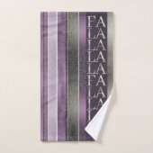 Lila grünes Weihnachtsfest La La Pattern#27 ID1009 Badhandtuch Set (Handtuch)