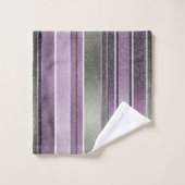 Lila grünes Weihnachtsfest La La Pattern#27 ID1009 Badhandtuch Set (Waschlappen)