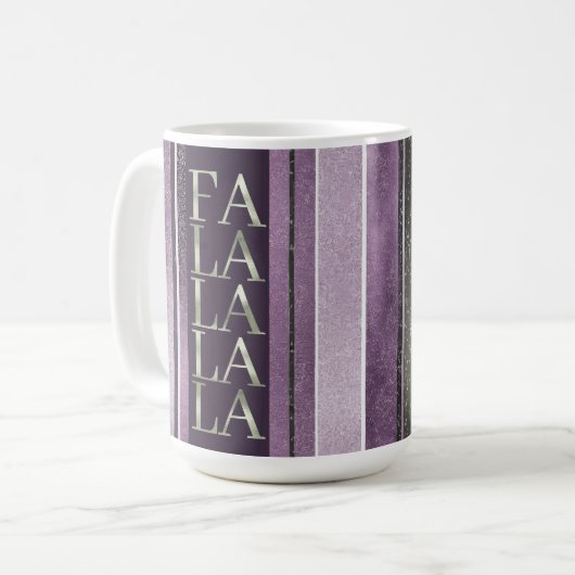 Lila grünes Weihnachtsfest La La Pattern#27 ID1009 Kaffeetasse (Vorderseite Links)