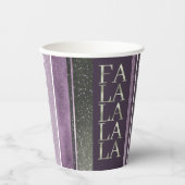 Lila grünes Weihnachtsfest La La Pattern#27 ID1009 Pappbecher (Vorderseite)