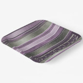 Lila grünes Weihnachtsfest La La Pattern#27 ID1009 Pappteller (Gewinkelt)