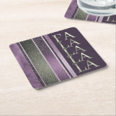 Lila grünes Weihnachtsfest La La Pattern#27 ID1009 Rechteckiger Pappuntersetzer (angewinkelt)