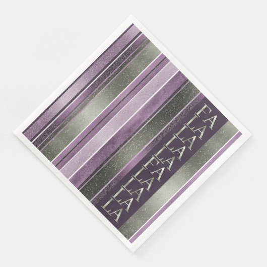 Lila grünes Weihnachtsfest La La Pattern#27 ID1009 Serviette (Ecke)