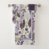 Lila grünes Weihnachtsgeschmack#21 ID1009 Badhandtuch Set (Insitu)