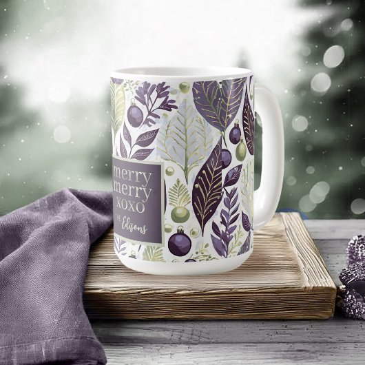 Lila grünes Weihnachtsgeschmack#21 ID1009 Kaffeetasse