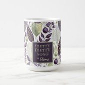 Lila grünes Weihnachtsgeschmack#21 ID1009 Kaffeetasse (Mittel)