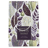 Lila grünes Weihnachtsgeschmack#21 ID1009 Mittlere Geschenktüte (Vorderseite)