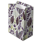 Lila grünes Weihnachtsgeschmack#21 ID1009 Mittlere Geschenktüte (Rückseite Schrägansicht)