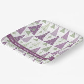 Lila grünes Weihnachtsgeschmack#25 ID1009 Pappteller (Gewinkelt)