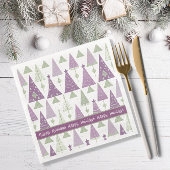 Lila grünes Weihnachtsgeschmack#25 ID1009 Serviette
