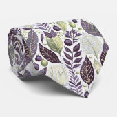 Lila grünes Weihnachtsmuster#21 ID1009 Krawatte (Gerollt)