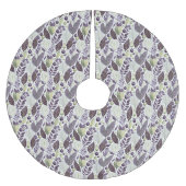 Lila grünes Weihnachtsmuster#21 ID1009 Polyester Weihnachtsbaumdecke (Vorderseite)