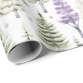 Lila Grünes Weihnachtsmuster#26 ID1009 Geschenkpapier (Rolleneckpunkt)