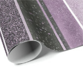 Lila Grünes Weihnachtsmuster#27 ID1009 Geschenkpapier (Rolleneckpunkt)