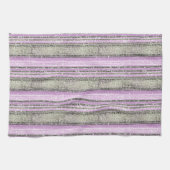 Lila grünes Weihnachtsmuster#28 ID1009 Geschirrtuch (Horizontal)