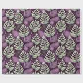 Lila Grünes Weihnachtsmuster#29 ID1009 Geschenkpapier (Flach)