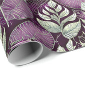 Lila Grünes Weihnachtsmuster#29 ID1009 Geschenkpapier (Rolleneckpunkt)