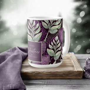 Lila Grünes Weihnachtsmuster#29 ID1009 Kaffeetasse