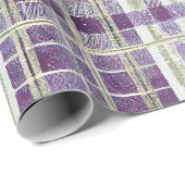 Lila grünes Weihnachtsmuster#2 ID1009 Geschenkpapier (Rolleneckpunkt)