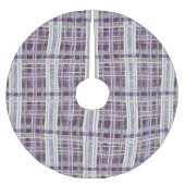 Lila grünes Weihnachtsmuster#2 ID1009 Polyester Weihnachtsbaumdecke (Vorderseite)