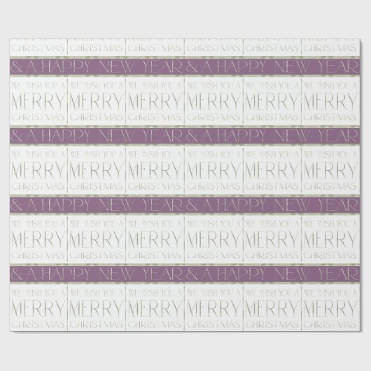 Lila grünes Weihnachtsmuster#35 ID1009 Geschenkpapier (Flach)