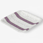 Lila grünes Weihnachtsmuster#35 ID1009 Pappteller (Gewinkelt)